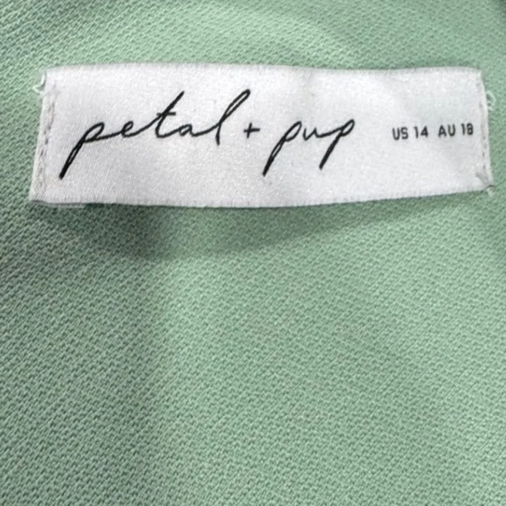 Petal Pup -Nadene one Shoulder Midi Dress Mint Green Size US 14 - Picture 9 of 9